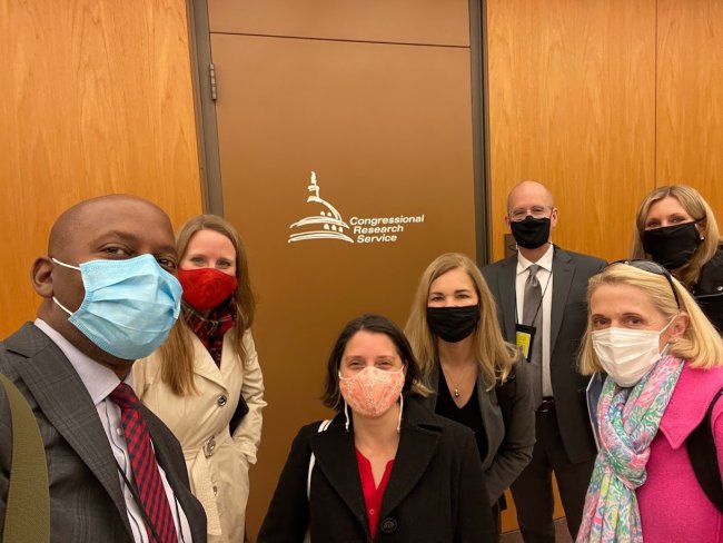 Members of the class of 2021-2022 visit the Congressional Research Service.