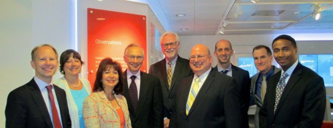 Members of the 2012-2013 class of RWJF Fellows with former National Academy of Medicine President Harvey Fineberg. Photo courtesy Andy Gettinger